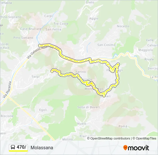 470/ Bus Line Map