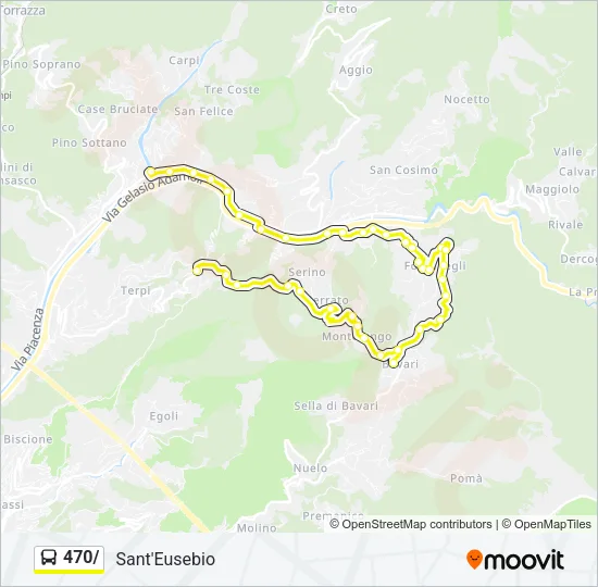 470/ Bus Line Map