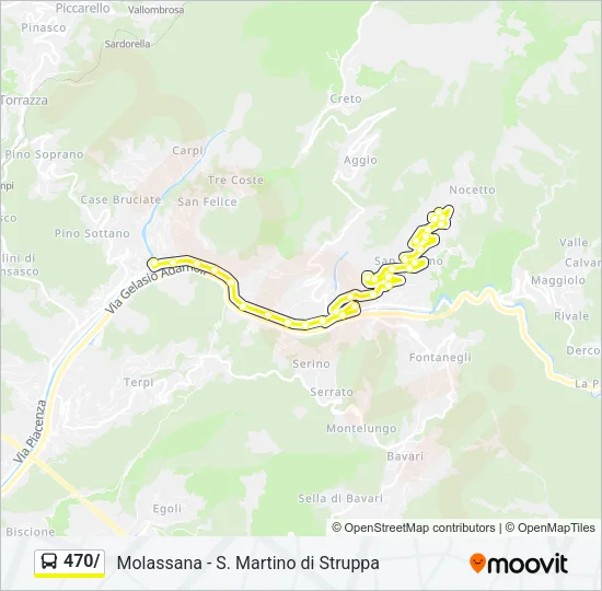 470/ Bus Line Map