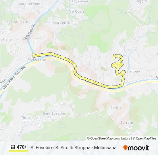 470/ Bus Line Map