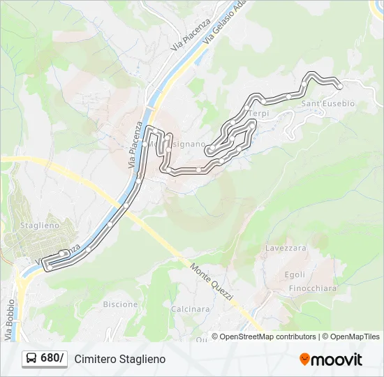 680/ Bus Line Map