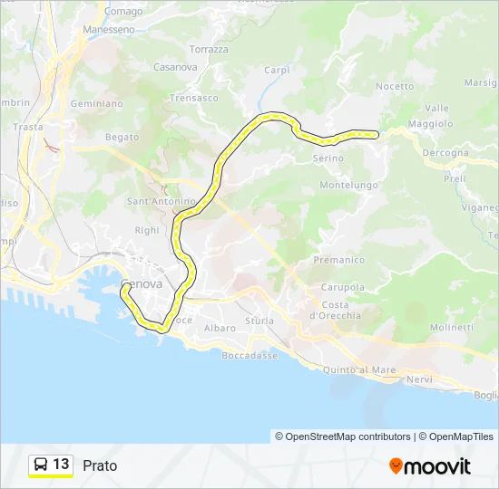 13 Bus Line Map