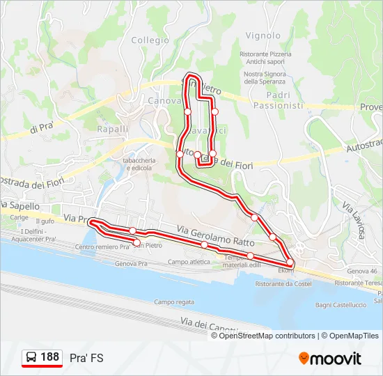 Bus 188 Route Map 188 Route: Schedules, Stops & Maps - Pra' Fs (Updated)