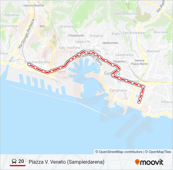 20 Bus Line Map