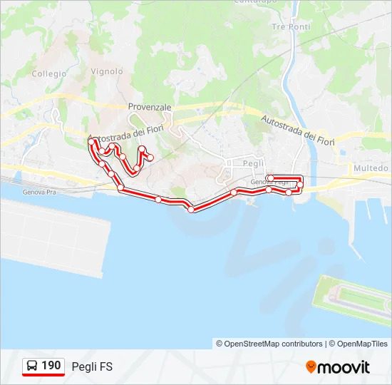 190 Bus Line Map