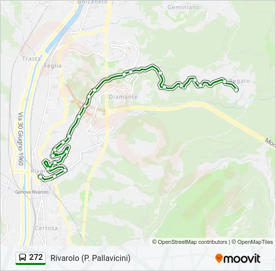 272 Bus Line Map