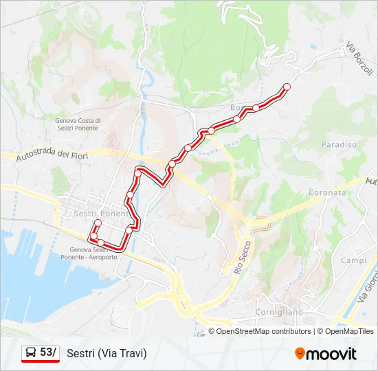 53/ Bus Line Map
