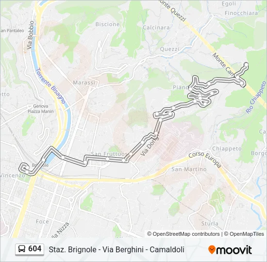 604 Bus Line Map