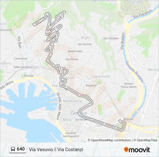 640 Bus Line Map