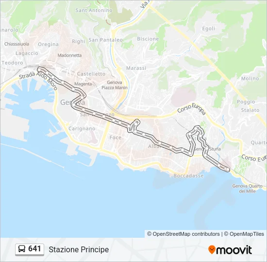 641 Bus Line Map