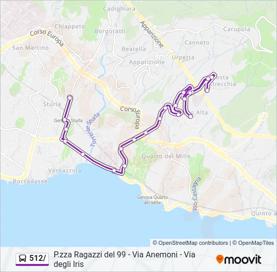 512/ Bus Line Map