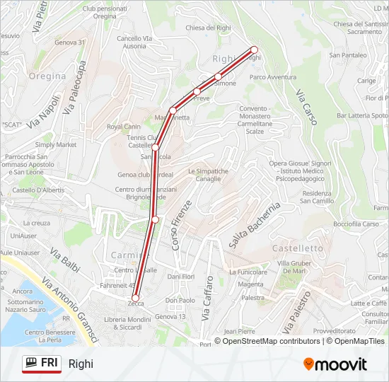 FRI Funicular Line Map
