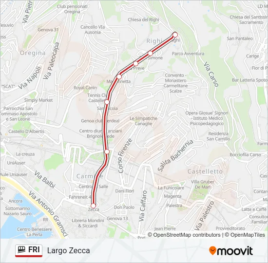 FRI Funicular Line Map