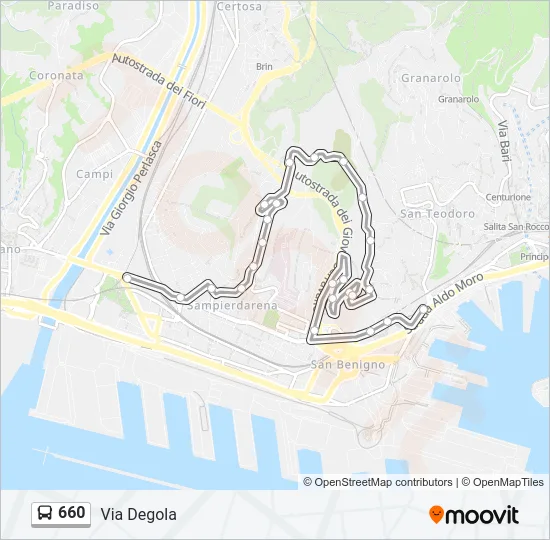 660 Bus Line Map
