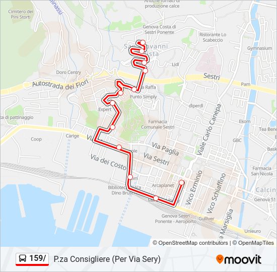 159/ bus Line Map