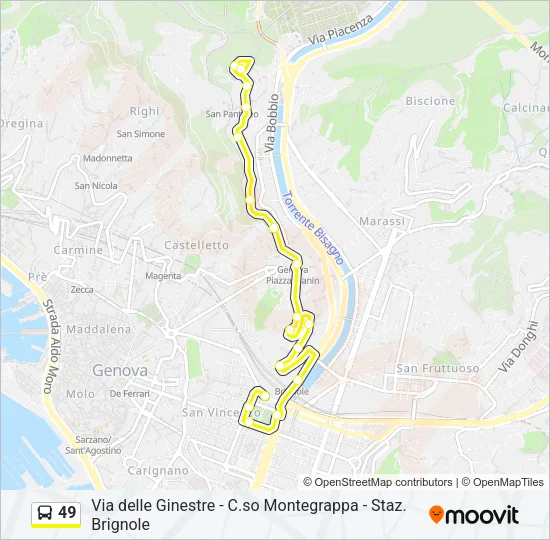 49 Bus Line Map
