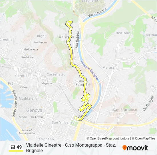 49 Bus Line Map