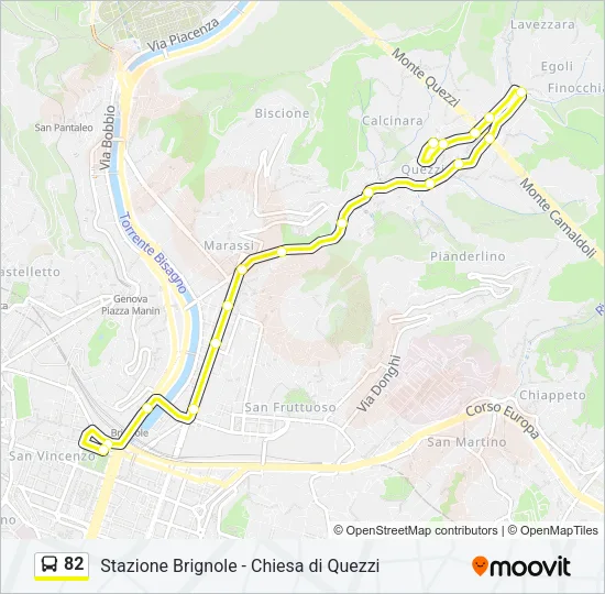 82 Bus Line Map