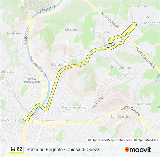 82 Bus Line Map
