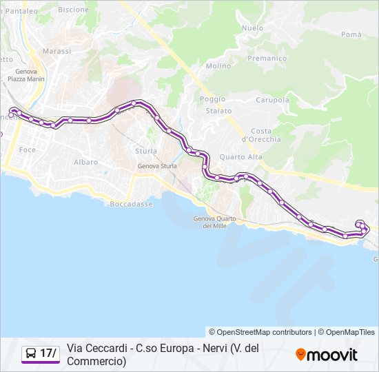 17/ bus Line Map