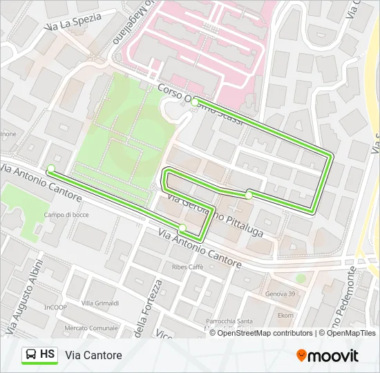 HS Bus Line Map