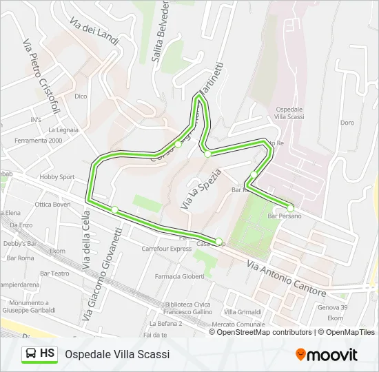 HS Bus Line Map