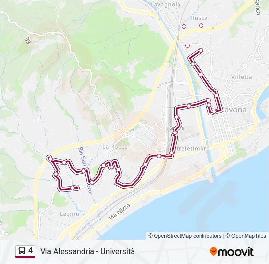 4 Bus Line Map
