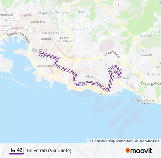 42 Bus Line Map
