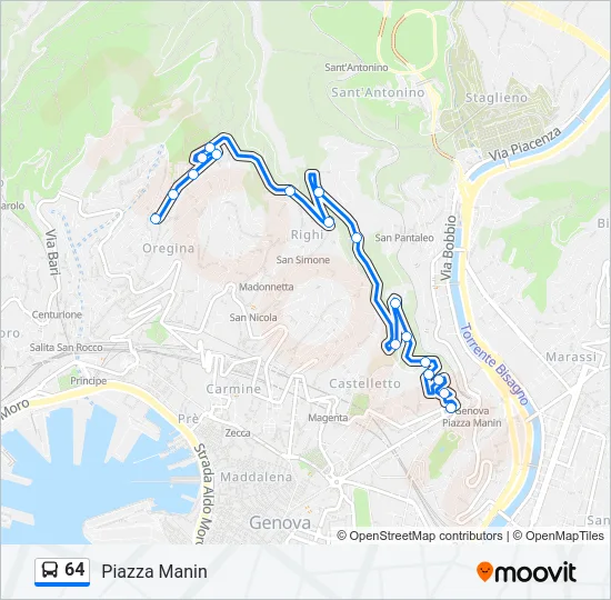 64 Bus Line Map