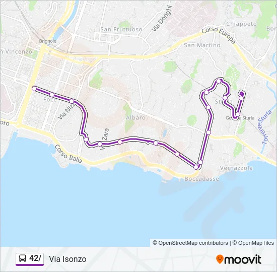 42/ Bus Line Map
