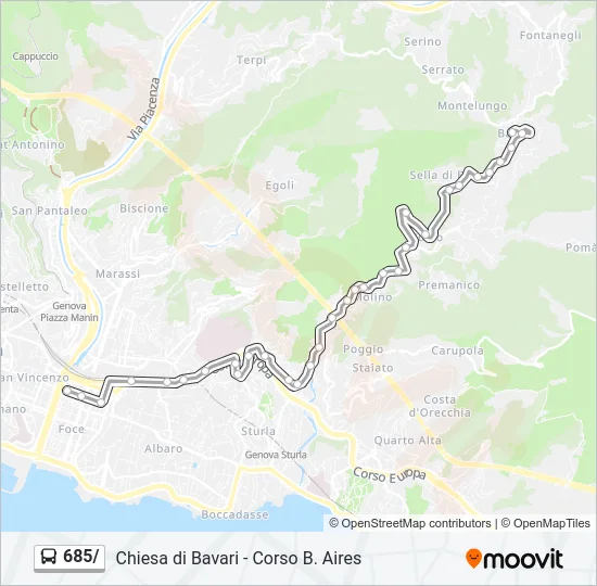685/ Bus Line Map