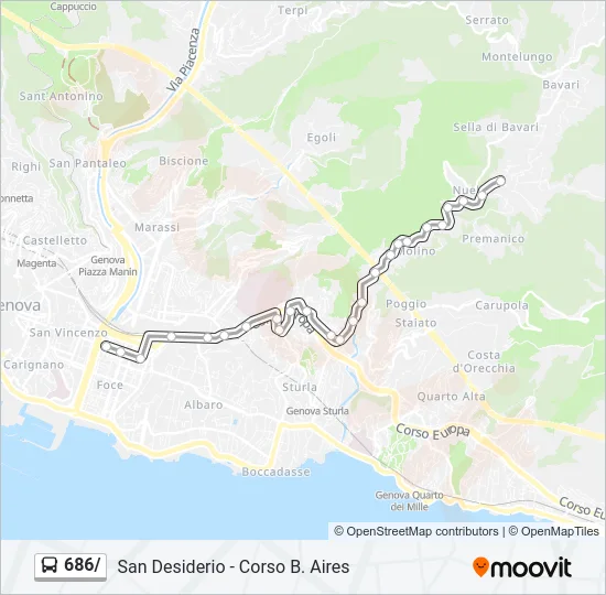 686/ Bus Line Map