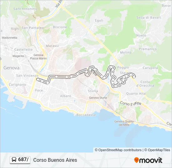 687/ Bus Line Map