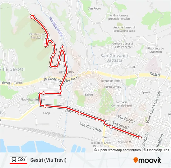 52/ Bus Line Map