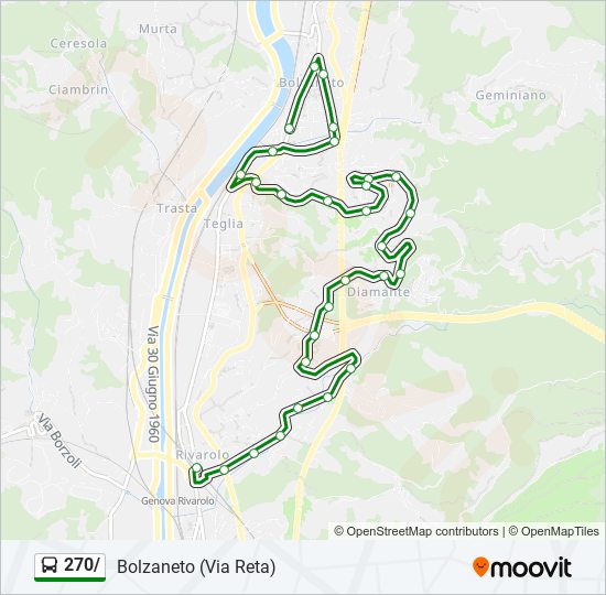 270/ bus Line Map