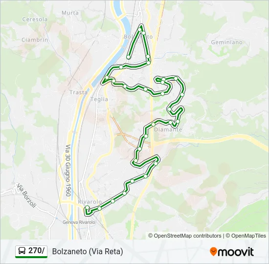 270/ Bus Line Map