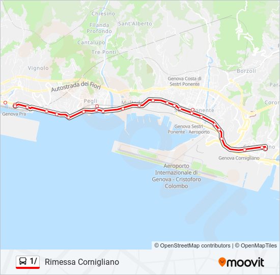 1/ bus Line Map