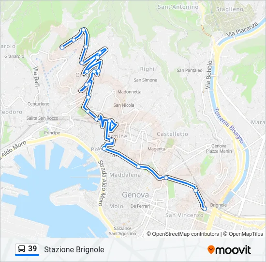 39 Bus Line Map