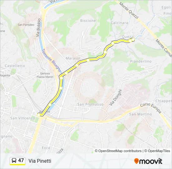 47 Bus Line Map