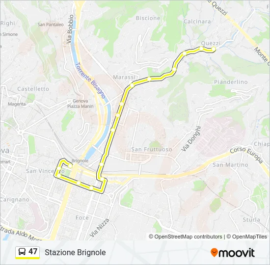47 Bus Line Map