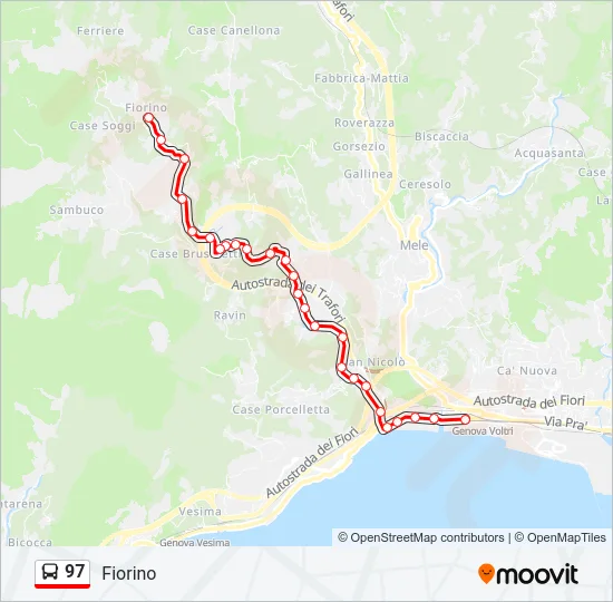 97 Bus Line Map