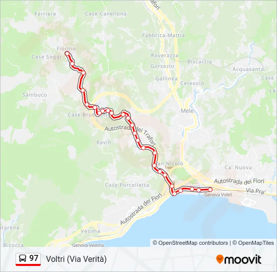 97 Bus Line Map