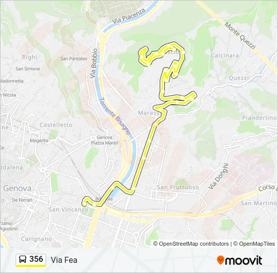 356 Bus Line Map