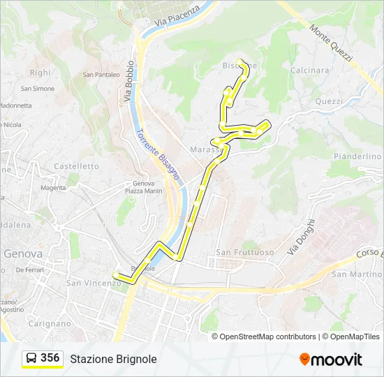 356 Bus Line Map