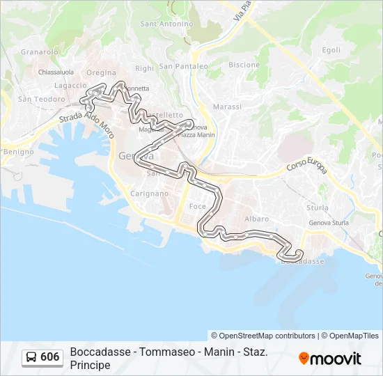 606 Bus Line Map