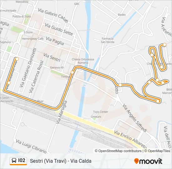 I02 Bus Line Map