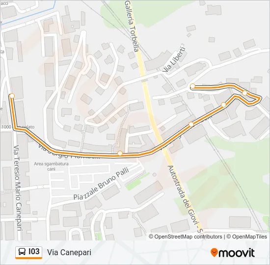 I03 Bus Line Map