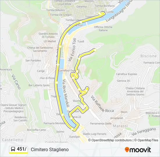 451/ Bus Line Map