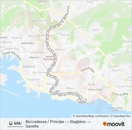 606/ Bus Line Map