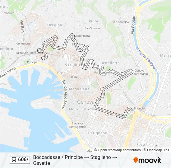 606/ Bus Line Map